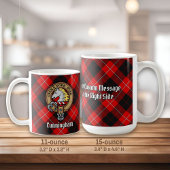 Mug Clan Cunningham Crest sur Tartan