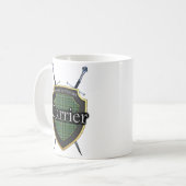Mug Clan Currie Currier Tartan Shield & Swords (Devant gauche)