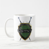 Mug Clan Currie Currier Tartan Shield & Swords (Gauche)