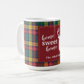 Mug Clan de Noël personnalisé Clan Buchanan Plaid (Devant gauche)