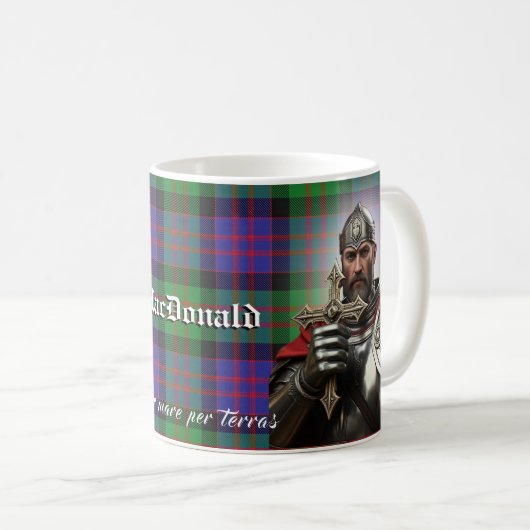 Mug Clan Donald MacDonald Tartan Motto (Devant droit)