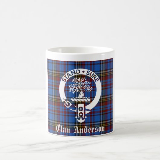 Mug Clan écossais Anderson Crest & Tartan (Centre)