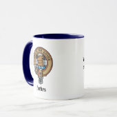 Mug Clan Forbes Crest sur la robe Tartan (Devant gauche)