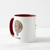 Mug Clan Forrester Crest sur Tartan (Devant gauche)