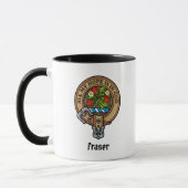 Mug Clan Fraser Crest sur le tartare de chasse Patinée (Gauche)