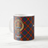 Mug Clan Fraser de Lovat Crête sur Tartan (Devant gauche)
