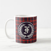 Mug Clan Fraser de Lovat Tartan moderne Monogramme (Gauche)