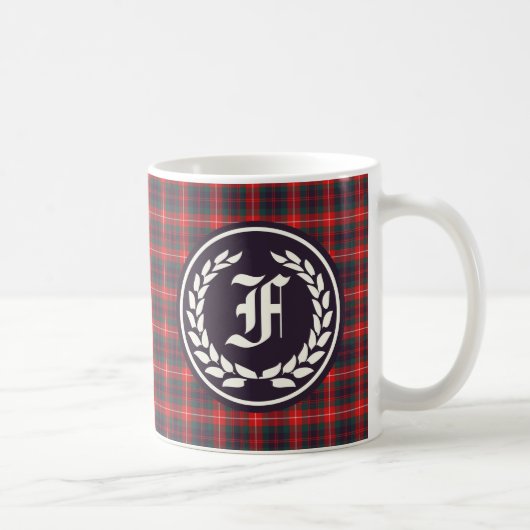 Mug Clan Fraser de Lovat Tartan moderne Monogramme (Droite)
