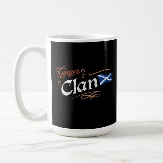Mug Clan Ginger Drapeau Écossais Drôle Héritage Roux (Gauche)