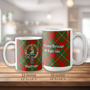 Mug Clan Gregor Crest sur Tartan