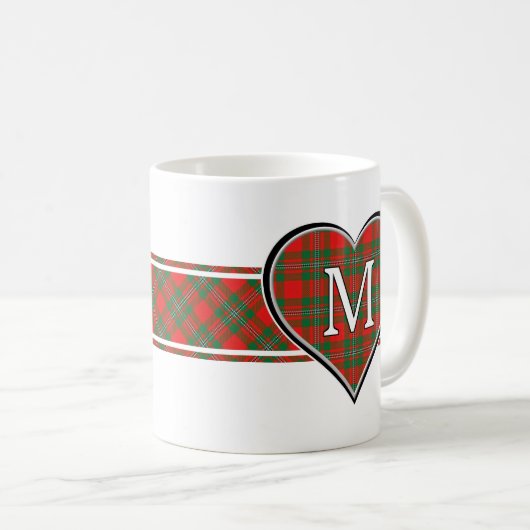 Mug Clan Gregor MacGregor Tartan Heart (Devant droit)