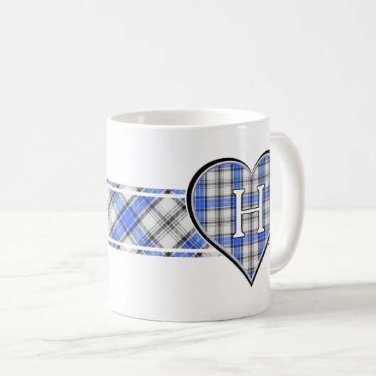 Mug Clan Hannay Tartan Heart (Devant droit)