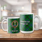 Mug Clan Henderson Crest sur Tartan
