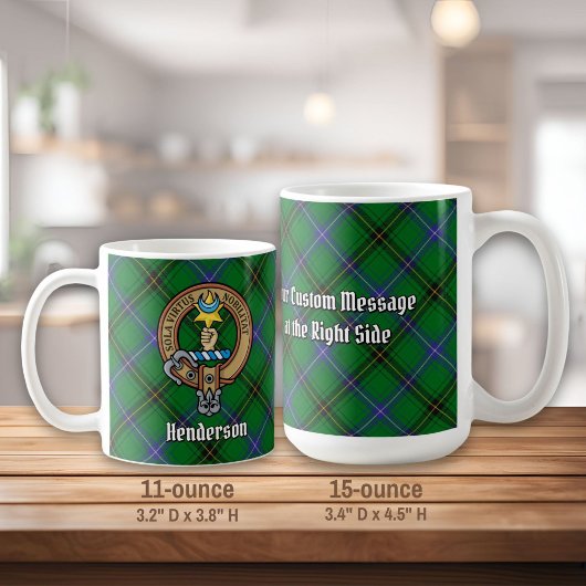 Mug Clan Henderson Crest sur Tartan