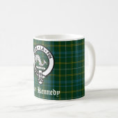 Mug Clan Kennedy Crest Badge & Tartan (Devant droit)