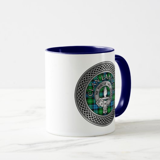 Mug Clan Lamont Crest & Tartan Knot (Devant droit)