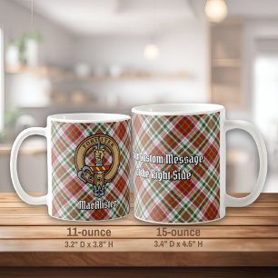 Mug Clan MacAlister Crest sur le tatan de robe