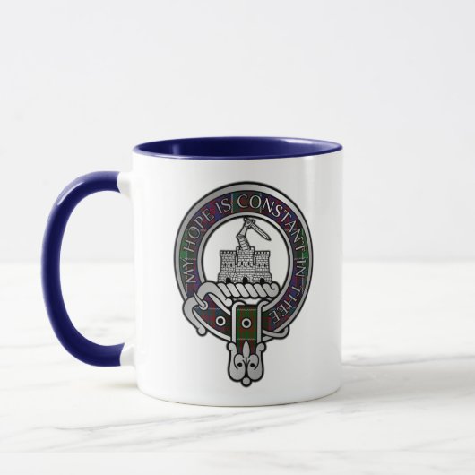 Mug Clan MacDonald de Clanranald Crest & Tartan (Gauche)