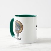 Mug Clan MacDonell de Glengarry Crête sur Tartan (Devant gauche)