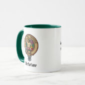 Mug Clan MacFarlane Crest sur Tartan de chasse moderne (Devant gauche)