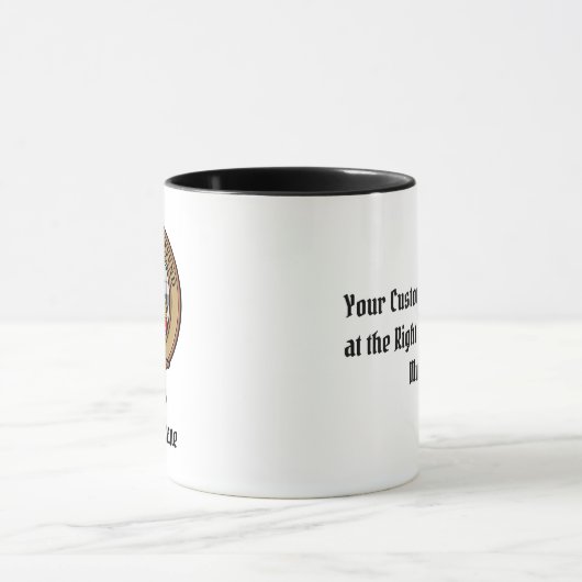 Mug Clan MacFarlane Crest sur tarte noir et blanc (Centre)