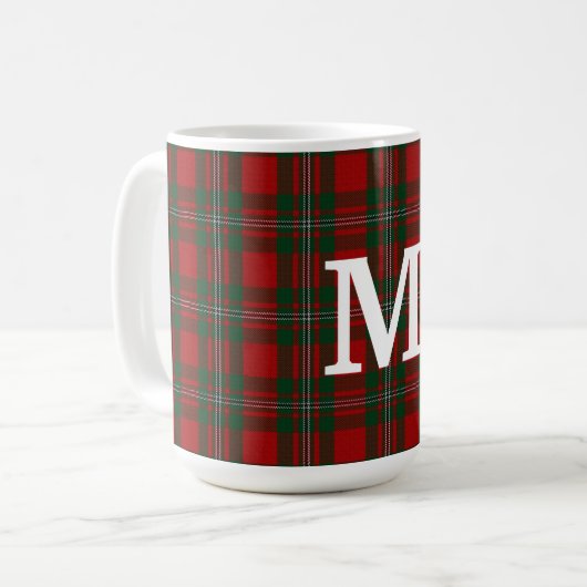 Mug Clan MacGregor Tartan Plaid personnalisé (Devant gauche)