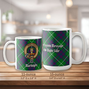 Mug Clan MacIntyre Crest sur Tartan