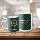 Mug Clan MacKenzie Crest sur Tartan