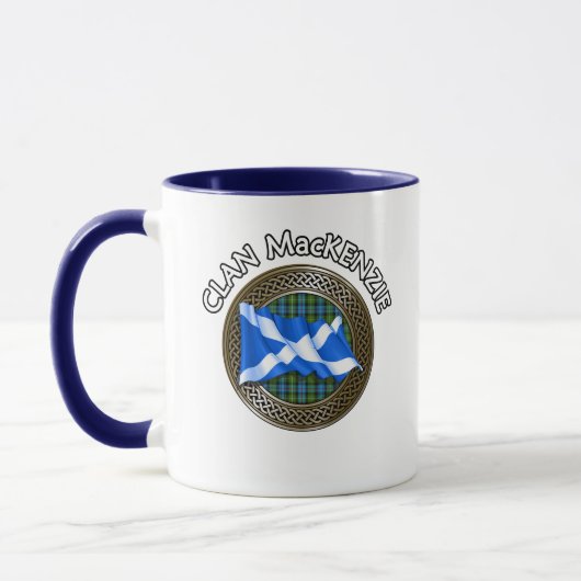 Mug Clan MacKenzie Tartan Knot & Drapeau (Gauche)