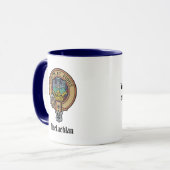 Mug Clan MacLachlan Crest sur Tartan (Devant gauche)