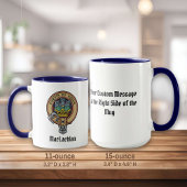 Mug Clan MacLachlan Crest sur Tartan