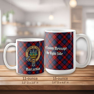 Mug Clan MacLachlan Crest sur Tartan