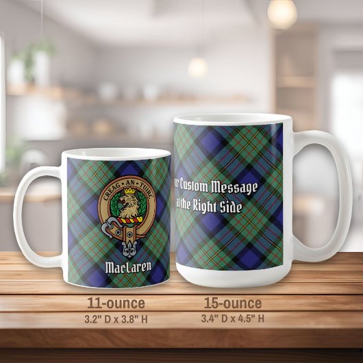 Mug Clan MacLaren Crest sur Tartan
