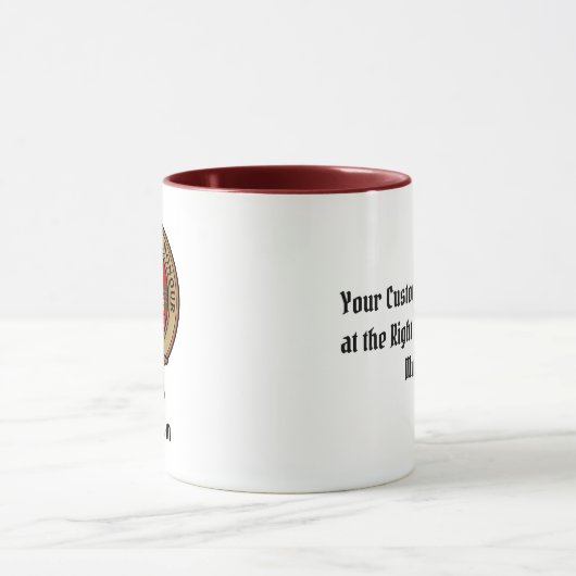 Mug Clan MacLean Crest sur Tartan (Centre)