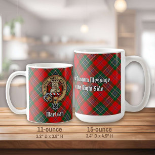 Mug Clan MacLean Crest sur Tartan