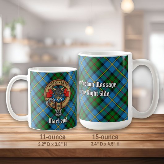Mug Clan MacLeod Crest sur la chasse Tartan