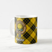 Mug Clan MacLeod de Lewis Crest sur Tartan (Devant gauche)