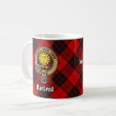 Mug Clan MacLeod de Raasay Crest sur Tartan (Devant gauche)