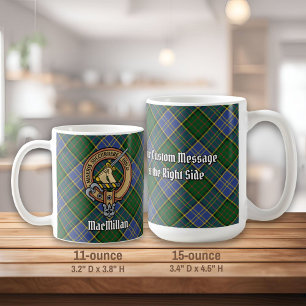 Mug Clan MacMillan Crest sur la chasse Tartan