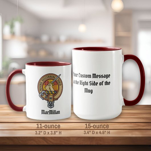 Mug Clan MacMillan Crest sur le tatan de robe