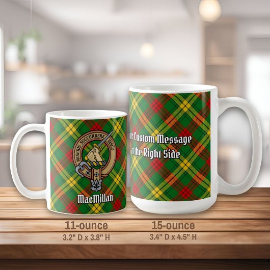 Mug Clan MacMillan Crest sur Tartan