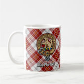 Mug Clan MacPherson Crest sur la robe rouge Tartan (Gauche)