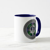 Mug Clan Malcolm Crest et Tartan Knot (Devant droit)