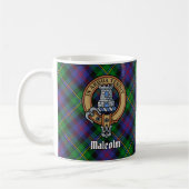 Mug Clan Malcolm Crest over Tartan (Gauche)
