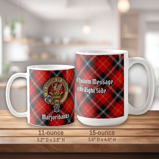 Mug Clan Marjoribanks crête sur Tartan