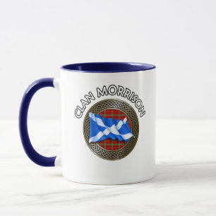Mug Clan Morrison Tartan Knot & Drapeau