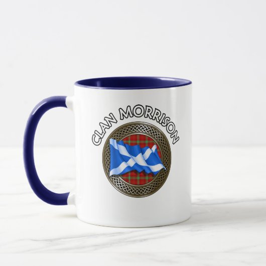 Mug Clan Morrison Tartan Knot & Drapeau (Gauche)