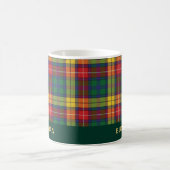 Mug Clan personnalisé Buchanan Tartan Nom du plan (Centre)
