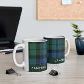 Mug Clan personnalisé Campbell Tartan Nom du plan