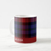 Mug Clan personnalisé MacLachlan Tartan Nom du plan (Devant gauche)